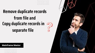 How to remove duplicate records from file using JCL ? JCL | COBOL | IBM | MAINFRAMES screenshot 5