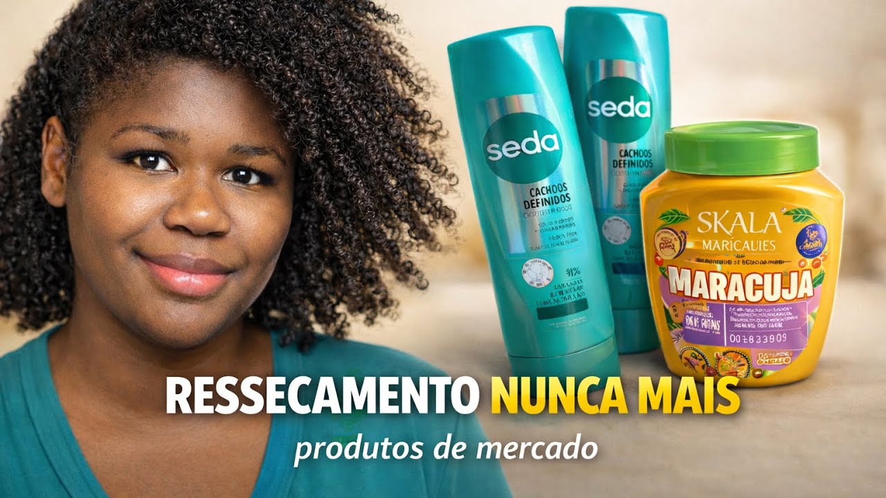 Minha rotina capilar com produtos de mercado | Adeus ressecamento