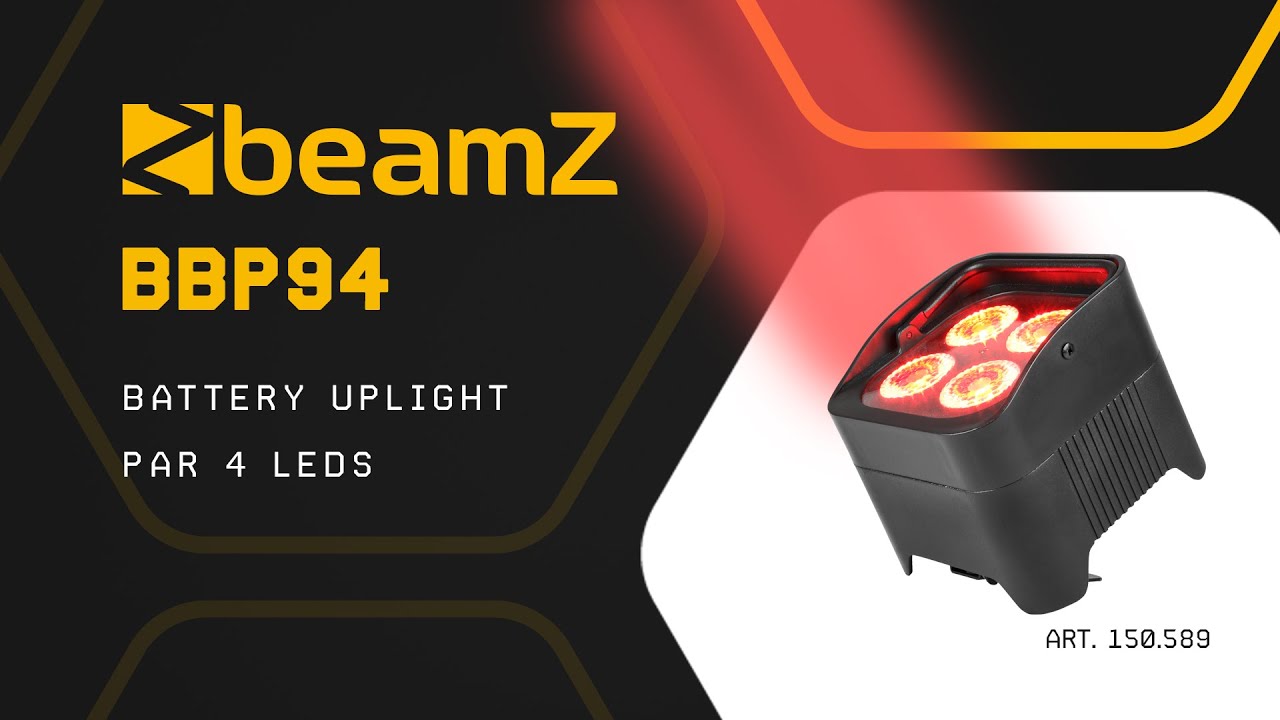 BBP94 Battery Uplight Par 4x 10W - beamZ