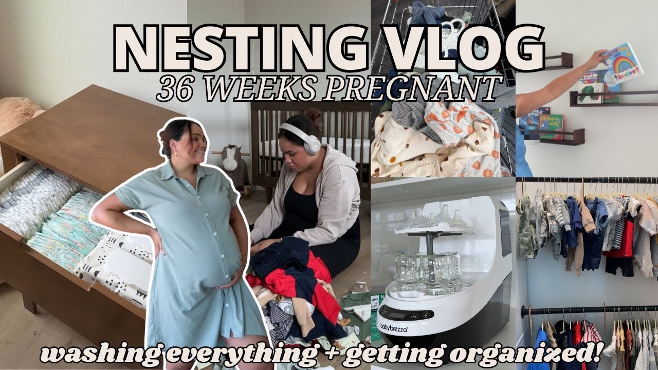 NEST WITH ME *as a first time mom* 🐣🍼 // Dresser/closet set up, sterilizing bottles + organizing!