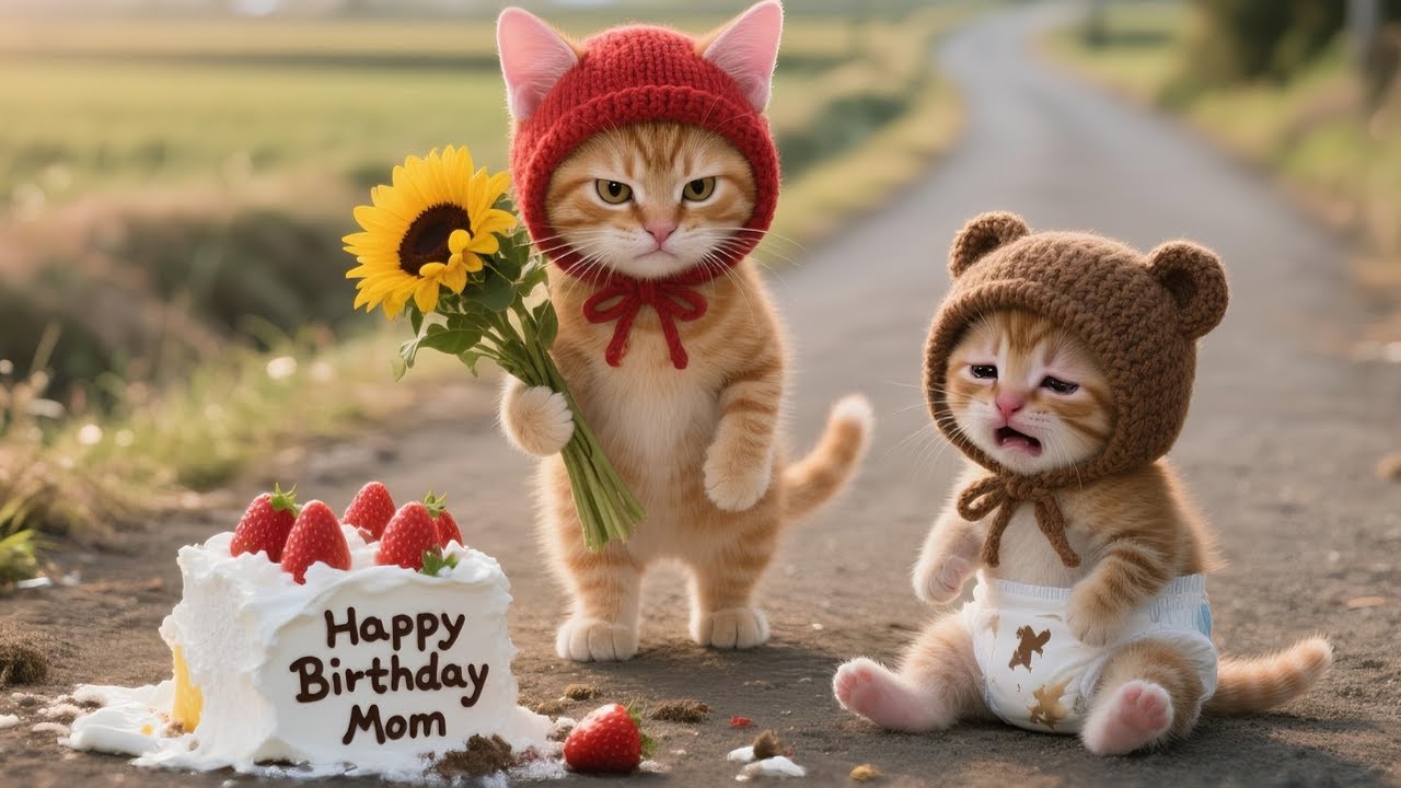 Unexpected Mishap as Ginger Siblings Throw Birthday for Mama Cat at Hospital–25 Heartwarming Stories