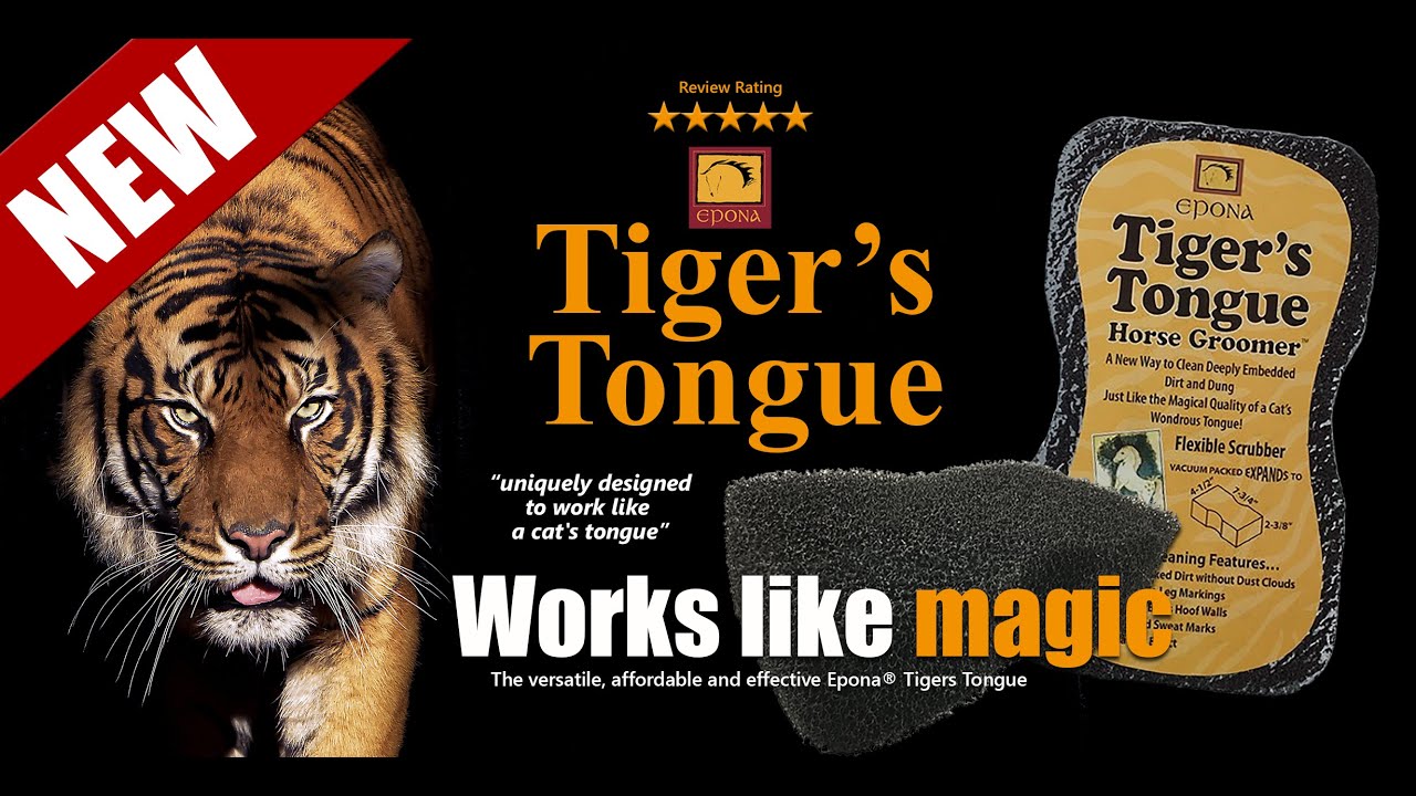 The revolutionary Tiger's Tongue Horse Groomer, available to buy from Equine Products!