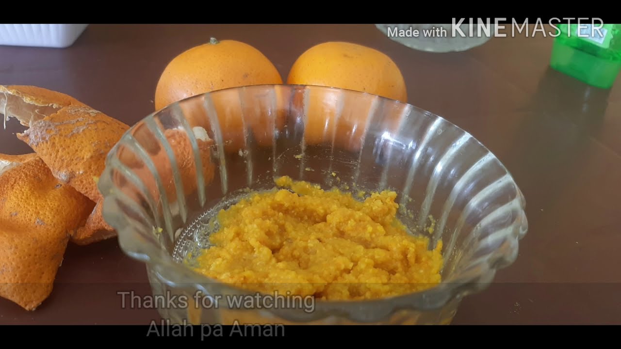 Orange peel face mask for acne free skin / and also for glowing and
