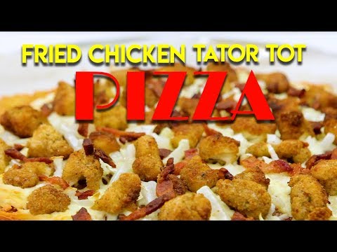 Fried Chicken Tater Tot Pizza - Handle It