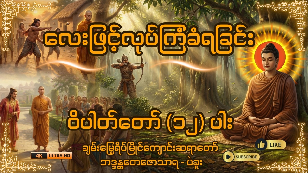 လေးဖြင့်လုပ်ကြံခံရခြင်း(ဝိပါတ်တော် ၁၂ ပါး) -ချမ်းမြေ့ရိပ်မြိုင်ကျောင်းဆရာတော်-ဘဒ္ဒန္တတေဇောသာရ -ပဲခူး