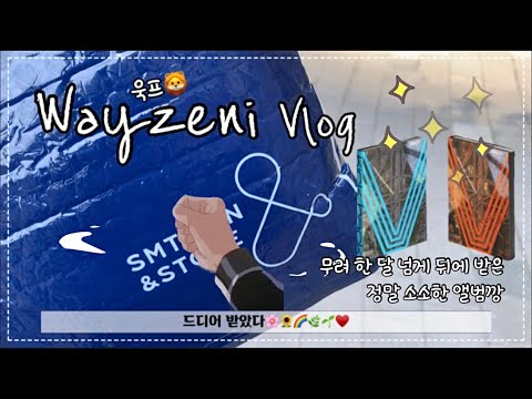 [욱프 쩐니로그🎀] Wayzeni vlog 노답 슴스토어와 소소한 웨이션브이 킥백 앨범깡😆
