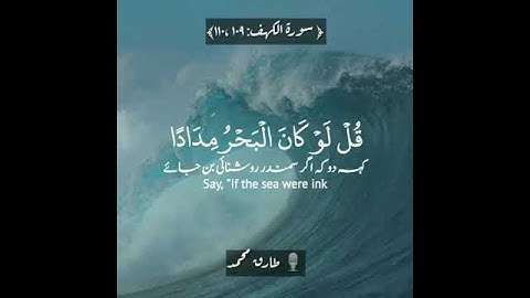 Surah Al Kahf | Verse 109-110 | Tariq Muhammad | سورة الكهف | طارق محمد | THE VISUAL QURAN