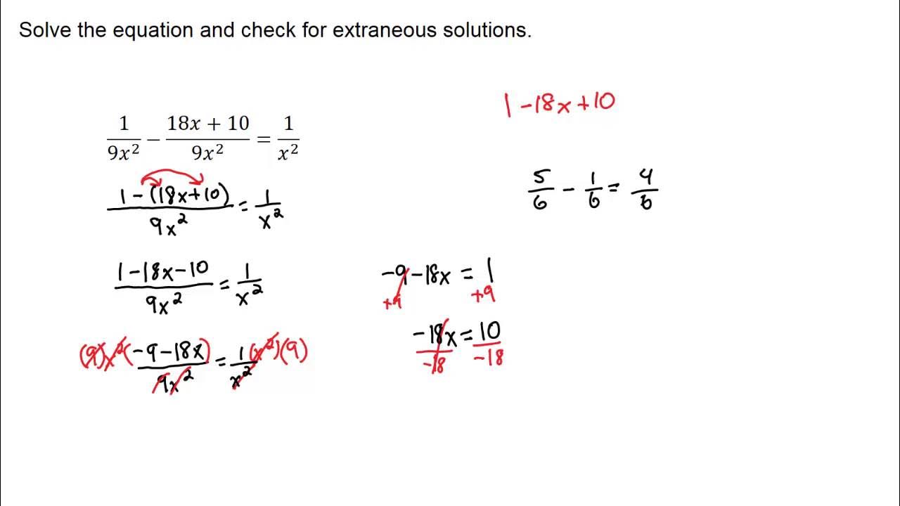 Solve Rational Equations - Example 1 - YouTube
