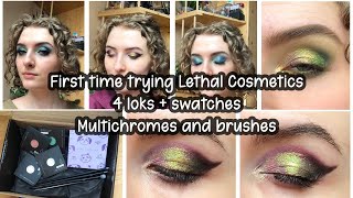 Famous First time trying @LethalCosmetics | swatches + 4 looks | multichromes and brushes review Profile