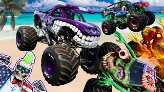 Monster Jam INSANE Racing, Freestyle and High Speed Jumps #127 | BeamNG Drive | Grave Digger