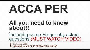 ACCA PER || All Queries solved || Discussion with ACCA Prasanth  @wegyde4743  (ENGLISH)