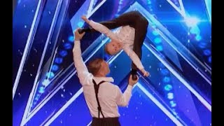 Family Acrobatic Duo Danylo & Oskar Performs A Crazy Performance - Americas Got Talent 2017