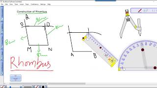 how to construct Rhombus | Practical Geometry