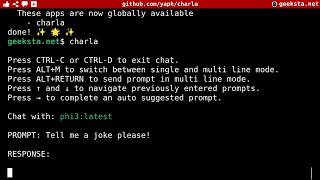 Charla Demo Chat with Local Language Model in the Terminal
