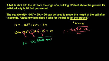 Example 4: Applying the quadratic formula
