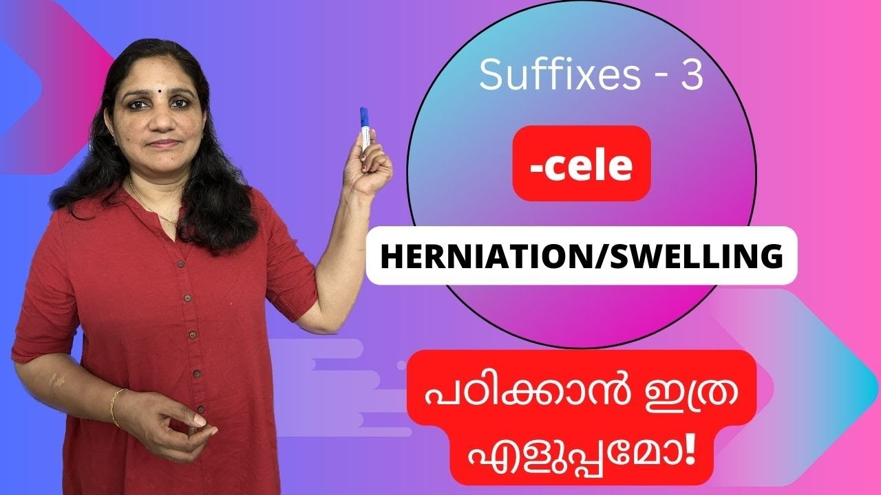 Easy way to learn medical suffixes Part 3 CELE (Herniation