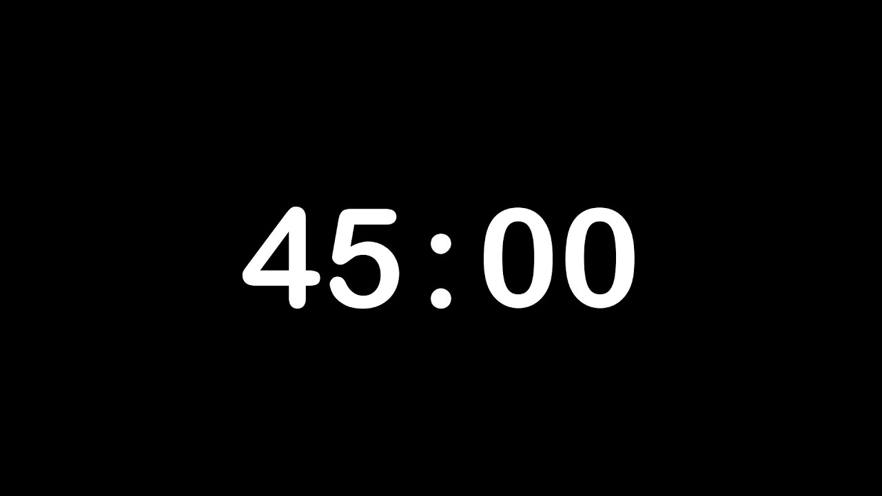 45 MINUTE TIMER • 45 MINUTE COUNTDOWN TIMER + Alarm, Full HD, 1080 ...