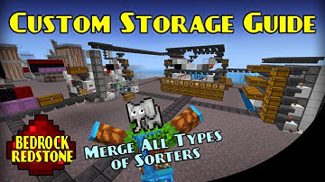 Custom Storage Using ALL Types of Item Sorters | Minecraft Bedrock Redstone Tutorial | MCPE XBOX PS