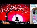 Swing Under The MoonLight Painting | 3 Color Painting | Acrylic Painting Tutorial