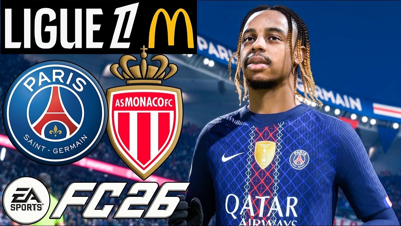 باريس سان جيرمان x موناكو | قمة الدوري الفرنسي | FC 26 - PS5 - 4K
