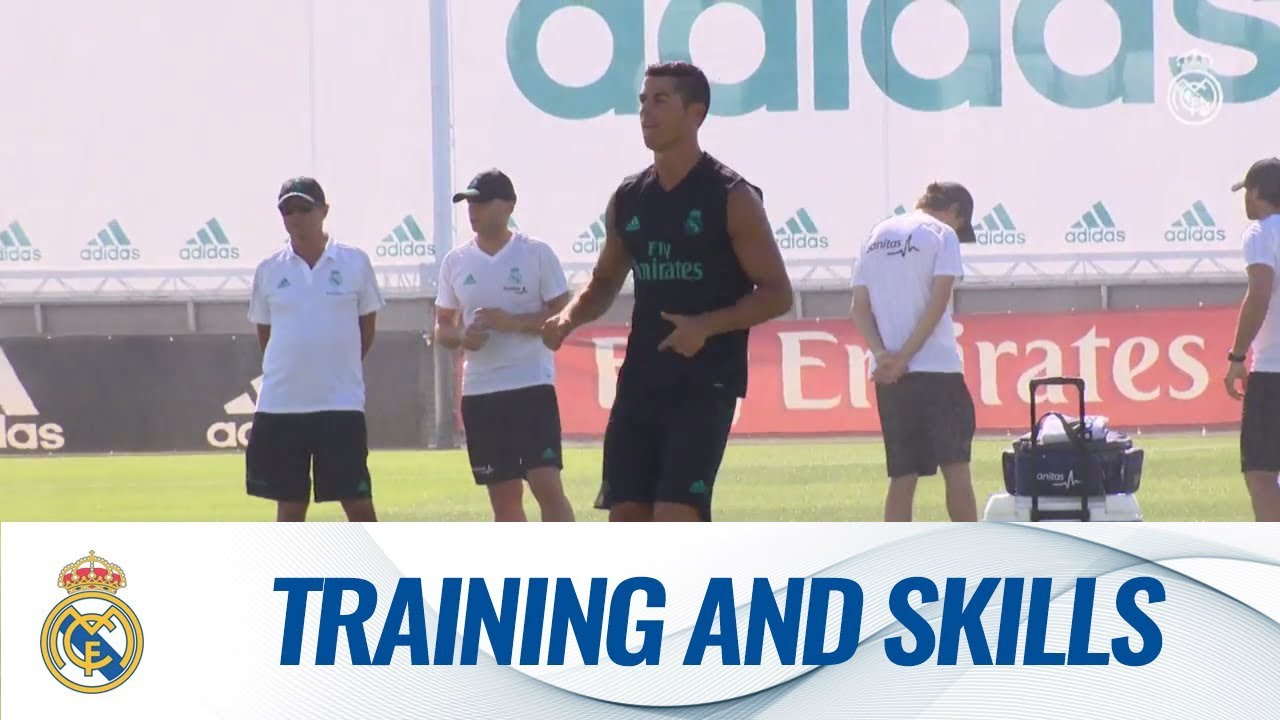 Cristiano Ronaldos First Real Madrid Training Session Of The New Season Cristiano Ronaldos First Real Madrid Training Session Of The New Season