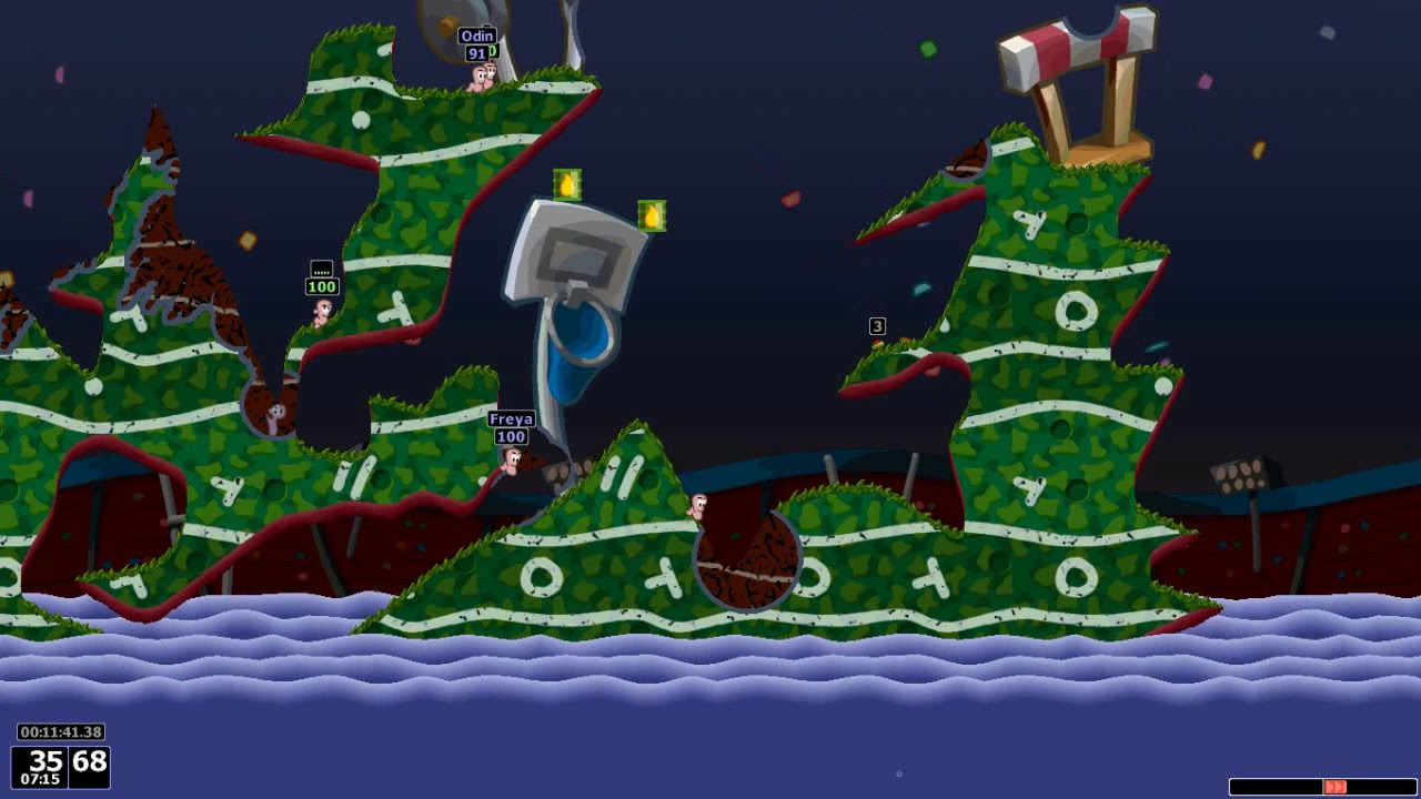Worms Armageddon Pro Match (2 vs 2) PavelB, lNNNlJohnmir, Odinist
