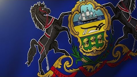 4K pennsylvania flag waving in the wind. Looping sun rises style. Animation loop Stock video