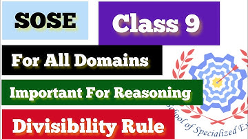 sose 2023-24 Divisibility Rules important for reasoning All Domains|sose entrance exam preparation
