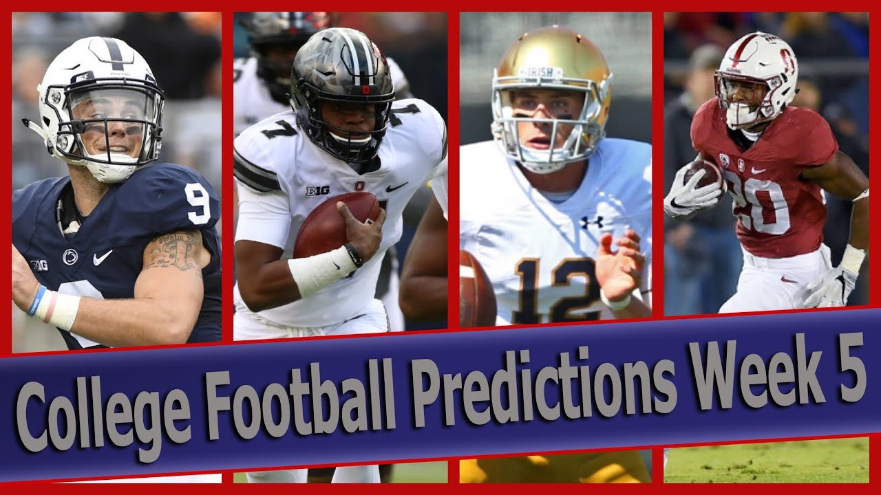 College Football Predictions Week 5 Youtube