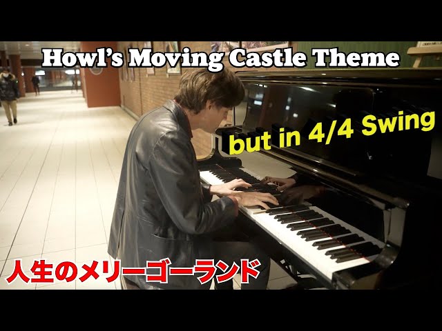 “Howl’s Moving Castle Theme” but in 4/4 swing with sheet music class=