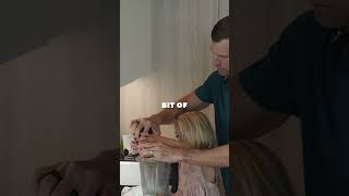 Here's a little BTS of how my 4-year-old daughter Arwyn and I make our delicious berry smoothie...