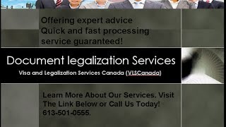 Document Legalization Services Canada