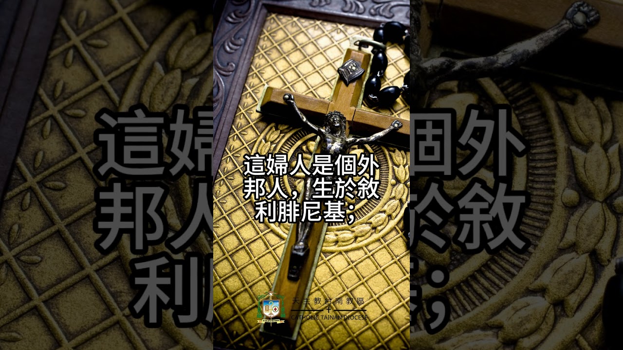 02/12  恭讀聖馬爾谷福音　7:24-30   小狗在桌子底下，也可吃孩子掉下的碎屑。