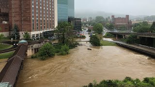 Roanoke River crests at moderate flood stage