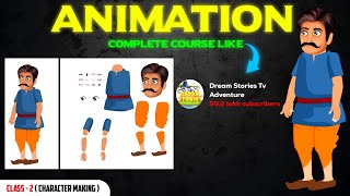 4k Human Characters Making For Drawing Cartoon 2 🔥| 2d Cartoon Animation Full Course