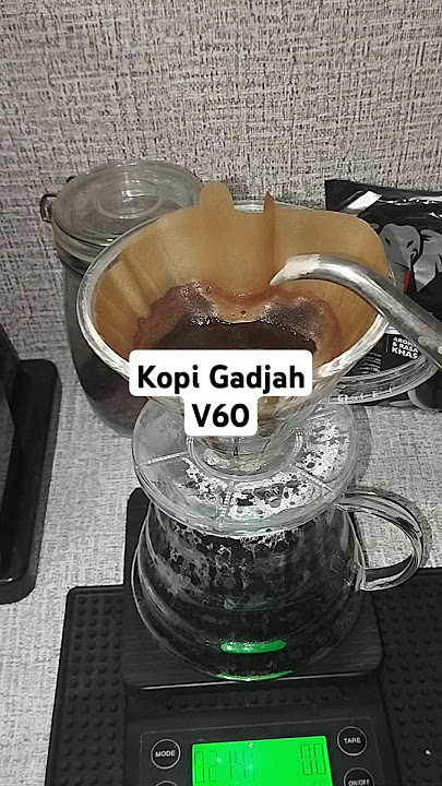 Seduh kopi gadjah pakai V60 #coffee #manualbrew #manual #v60 #kopi #gadjah #viral #trending