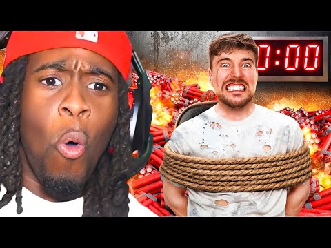 Kai Cenat Reacts to MrBeast In 10 Minutes This Room Will Explode!