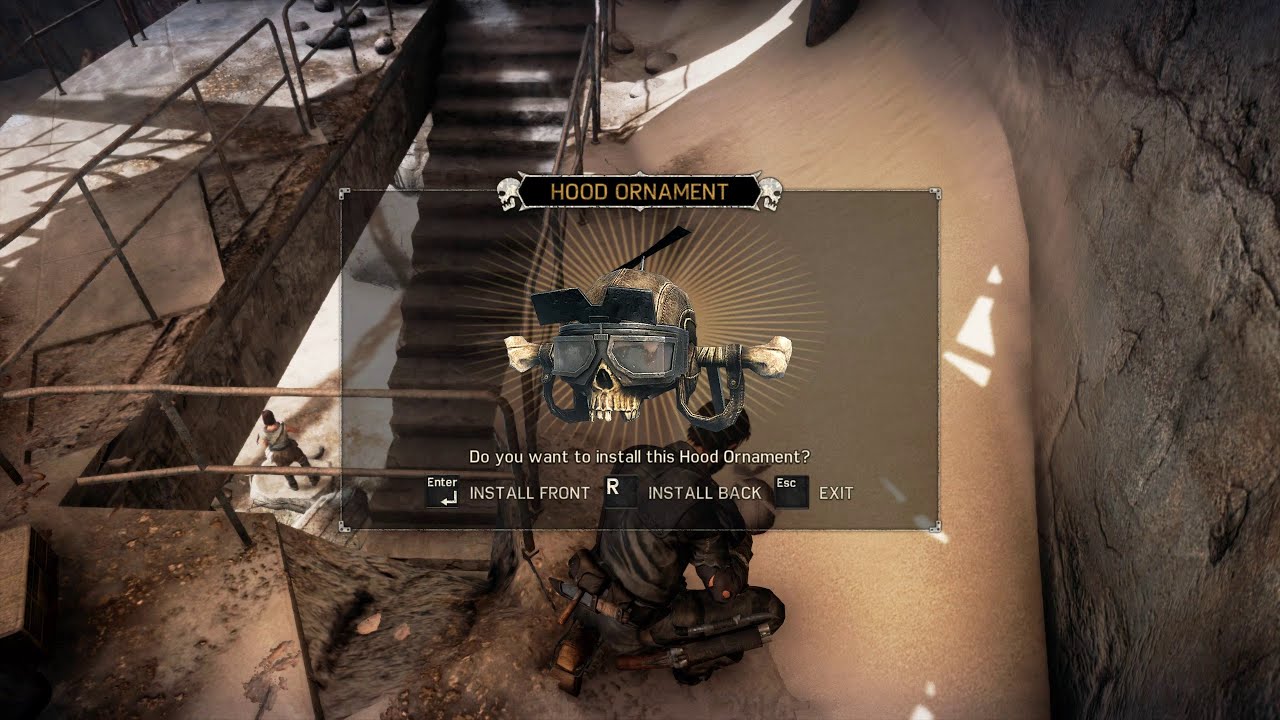 MAD MAX Road Warrior Pack DLC Hood Ornament AVIATOR HELM Location (GOG Version)