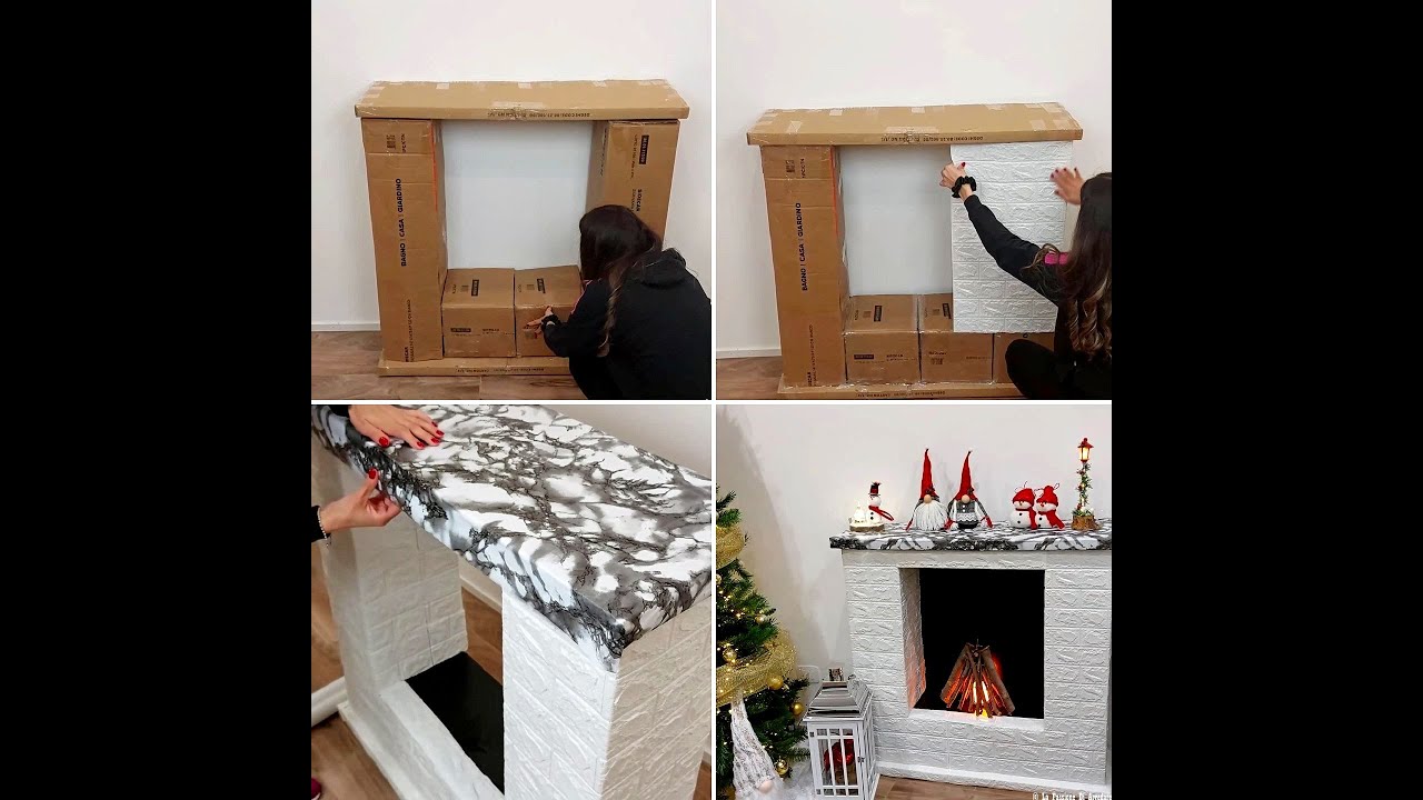 Come realizzare un finto camino fai da te in cartone 🔥😍