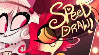 SPEED DRAW- Besties (Hazbin Hotel)-Vivziepop