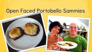 Turkey Provolone Open Faced Portobello Sandwiches (How To)