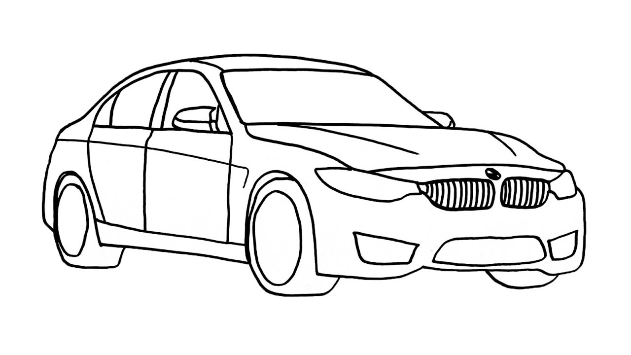 How To Draw A Bmw Car Easy Step By Step Kolay Bmw Nasıl Çizilir Bmw