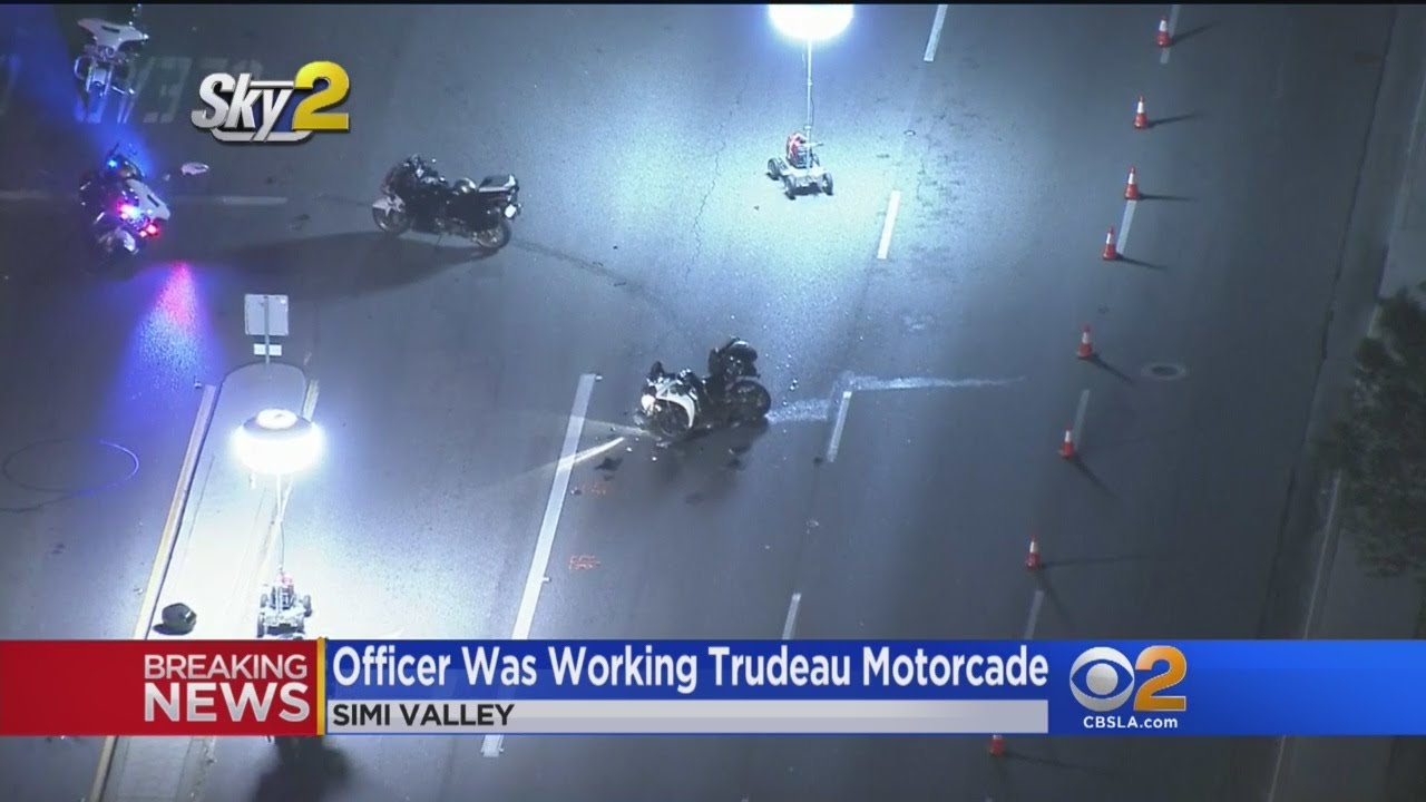 CHP Motorcycle Officer In Justin Trudeau's Motorcade Injured In Crash