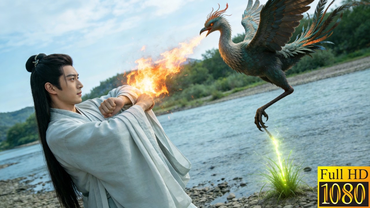 神藥煉成瞬間，畢方神鳥瘋狂搶奪！美男後背慘遭神焰灼燒！⚔️仙剑奇缘