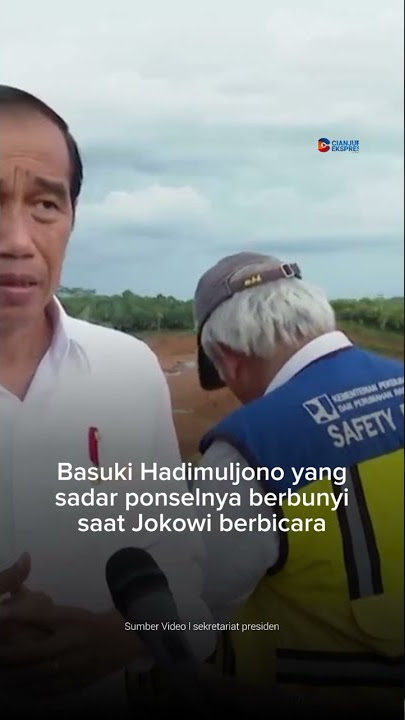 Kocaknya Bunyi Nada Dering Jadul Ponsel Menteri Basuki saat Temani Jokowi di IKN