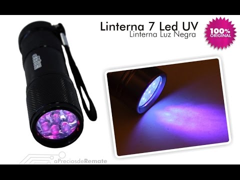 Linterna black Light UV Led UV UltraVioleta luz Negra probador de
