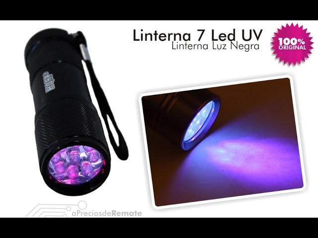 Linterna Uv Lampara Luz Negra Ultravioleta Billetes Falsos