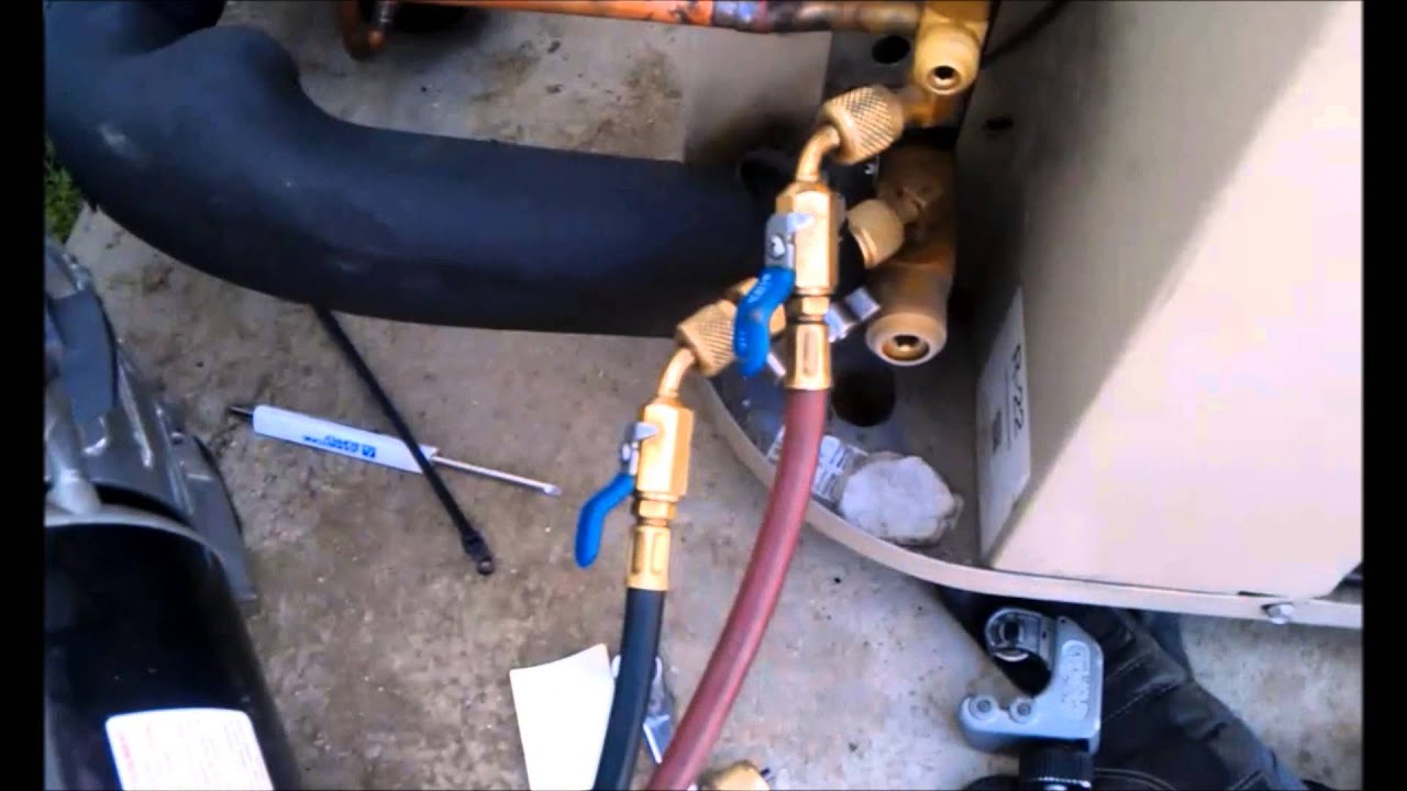 HVAC 5 ton condenser install YouTube