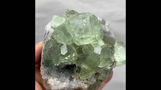 Video preview: Glassy Green Fluorite with Quartz — Fujian, China · 11.4 cm | Natural Mineral Specimen