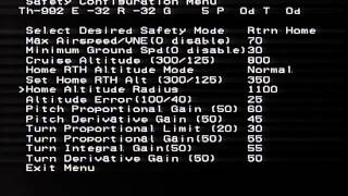 Finwing Penguin V2 EagleTree OSD Pro settings